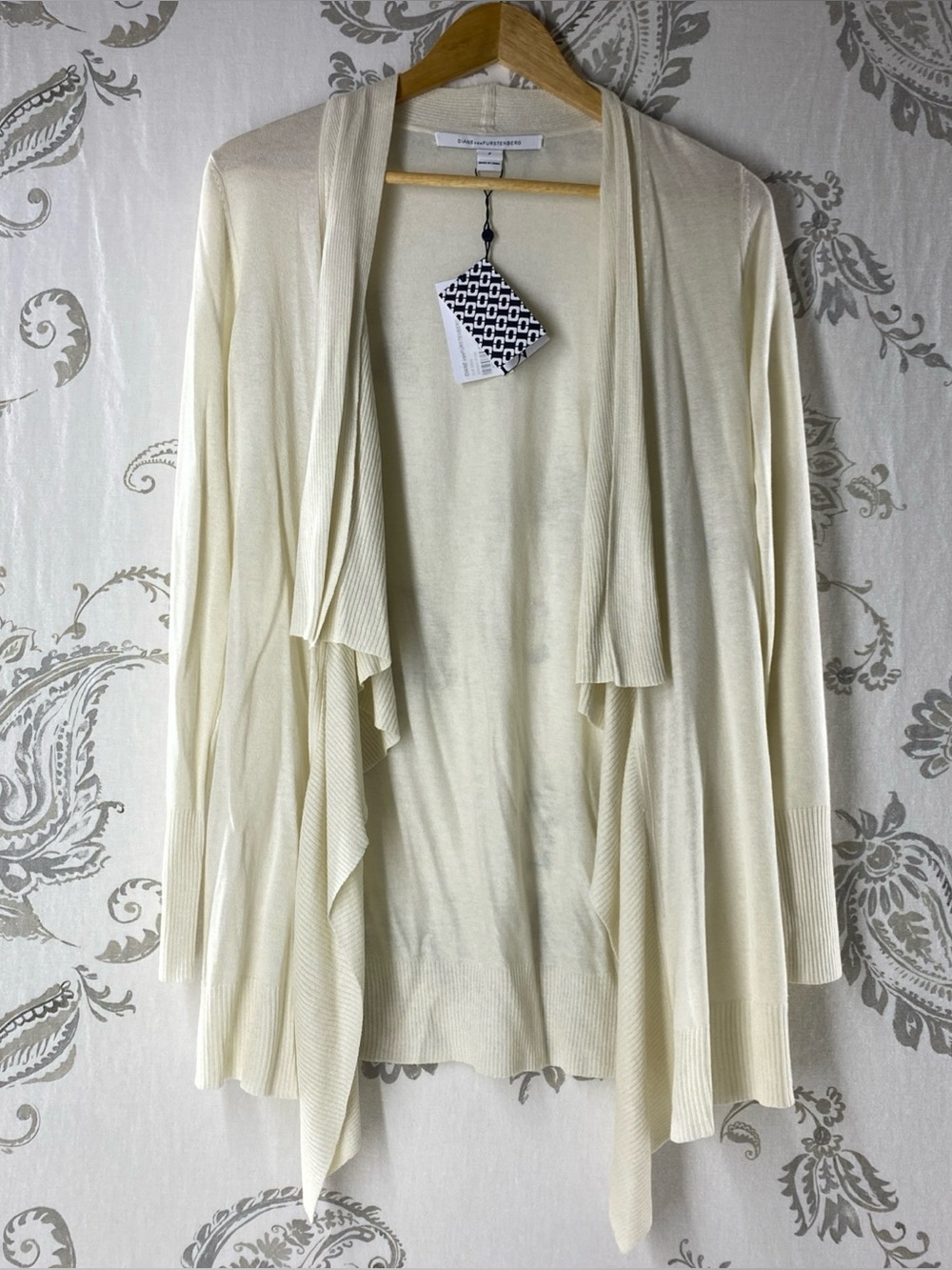 Diane Von Furstenberg Erin Cardigan Silk Cashmere Open Front Women's Size S